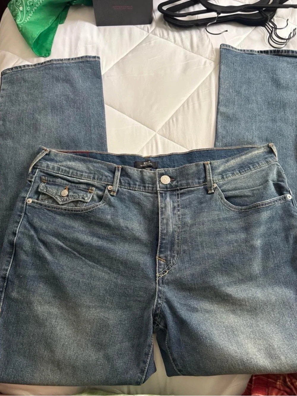 True Religion Men's Light Blue Bootcut Jeans